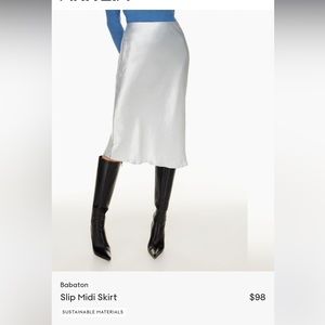 Aritzia Babaton Slip Midi Skirt